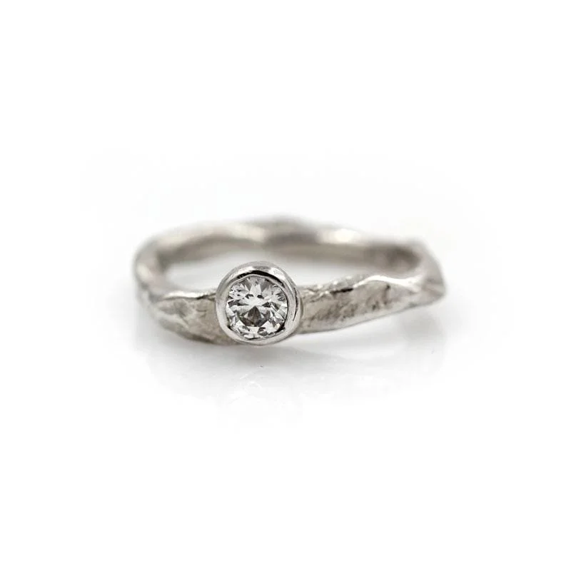 gemstone rings for unique gifts -Platinum Diamond Stone Solitaire