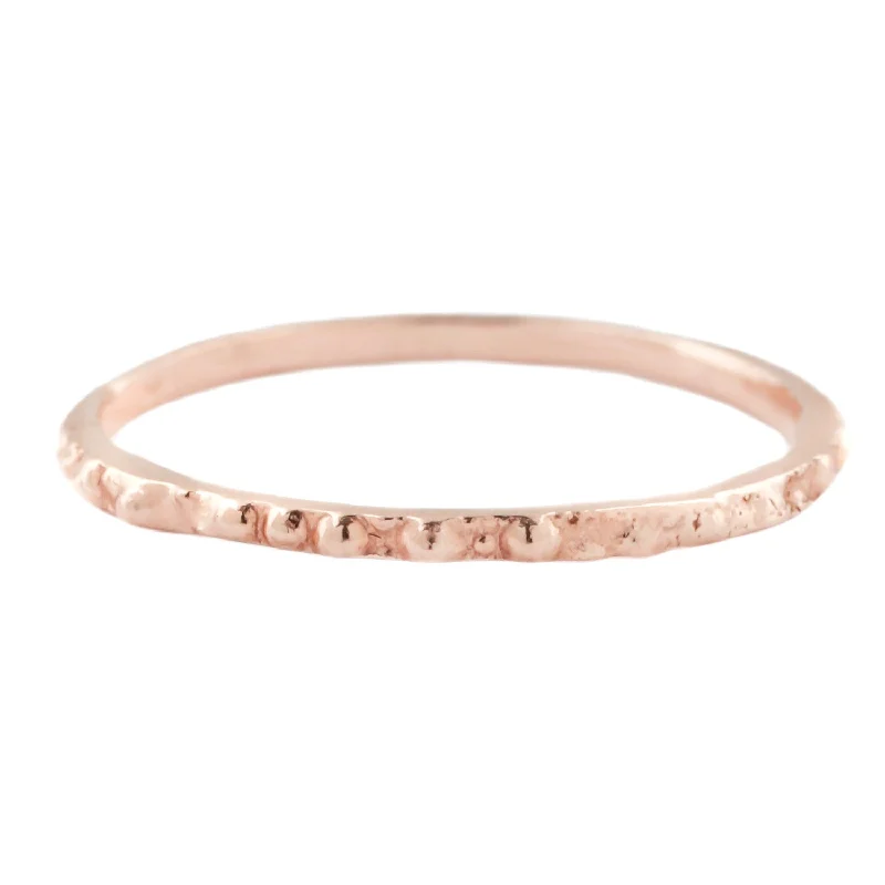 gemstone wedding bands with elegant designs -Rose Gold Urchin Stack Ring