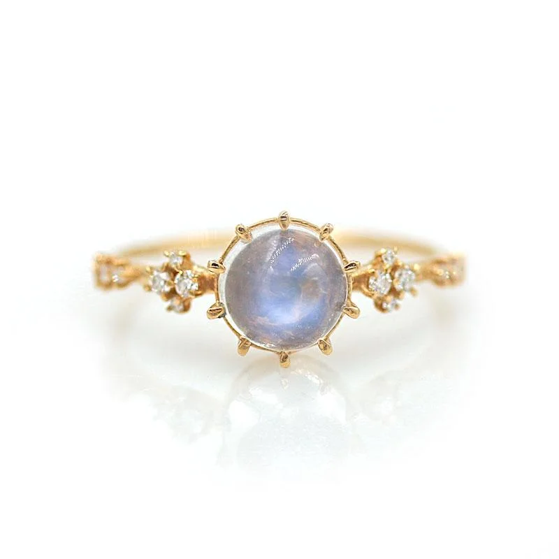 sapphire rings for engagement and weddings -Twinkling Moonstone Oracle Ring