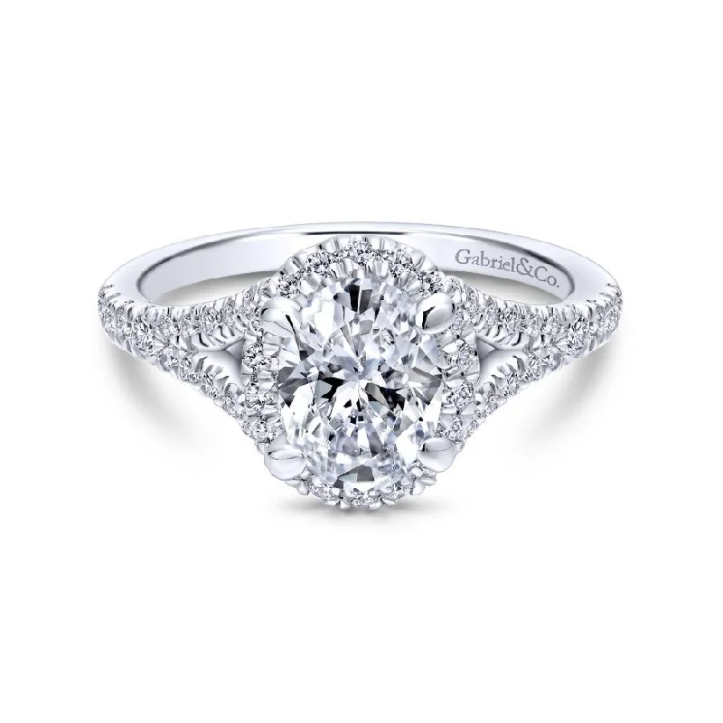 delicate thin rings for everyday wear -Verbena Oval Engagement Ring Setting