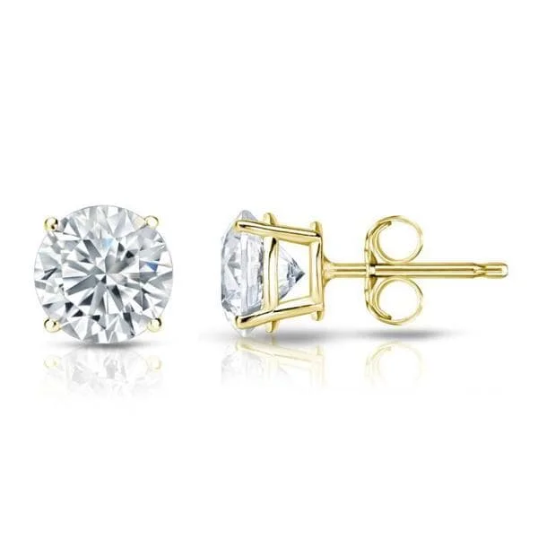 sterling silver earrings for sensitive ears-Auriya 14k Gold GIA Certified 1.70 ct. TDW Round Diamond Stud Earrings