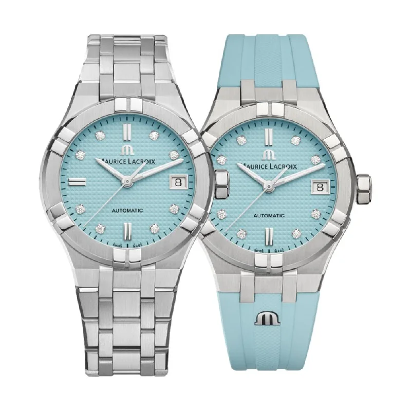 affordable wristwatches for men with good features -Aikon Automatic Limited Summer Edition 35 mm - Turquoise