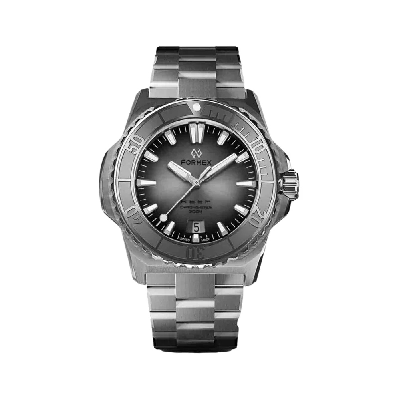 solar powered watches for women -Baby REEF Automatic Chronometer COSC 300M Silver Dial, 39.5 mm