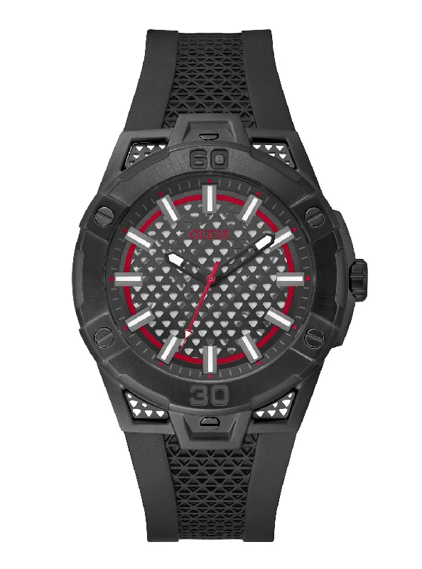 luxury watches for men -Black Network Silicone Watch