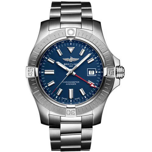 fashion-forward watches for women -Breitling Avenger Automatic Gmt Blue Dial Men 45mm