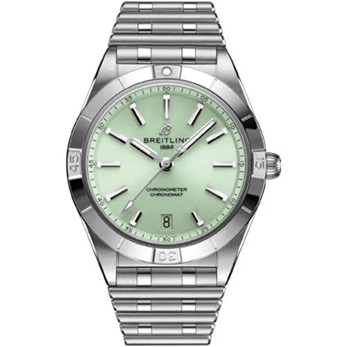 watches for women with simple designs -Breitling Chronomat Automatic Green Dial Men 36mm