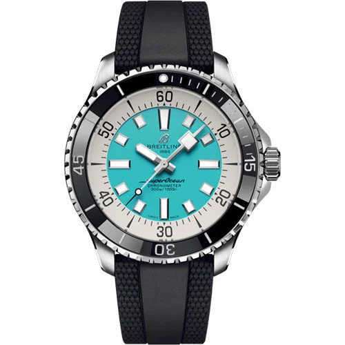 wristwatches for women with jewel accents -Breitling Superocean Automatic Blue Dial Men 44mm