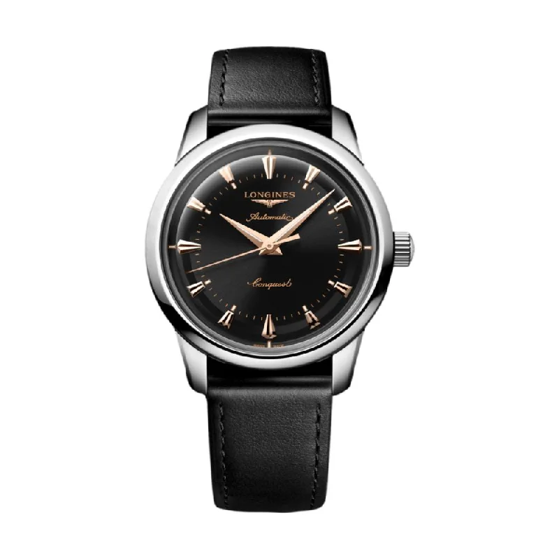 casual stylish watches for women -Conquest Heritage Black 40mm