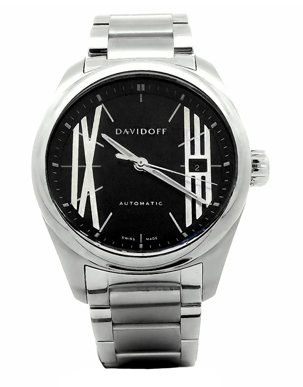 stylish wristwatches for teenagers -Davidoff Automatic Steel Gents Watch - 21132 - 761856