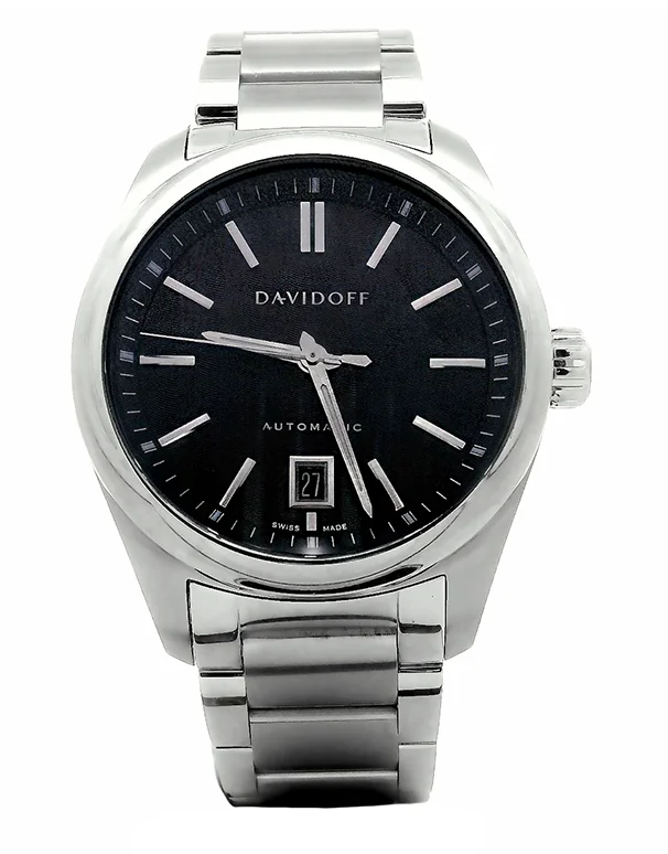 watches for men with tachymeter -Davidoff Classic Automatic Steel Gents Watch - 21143 - 761860