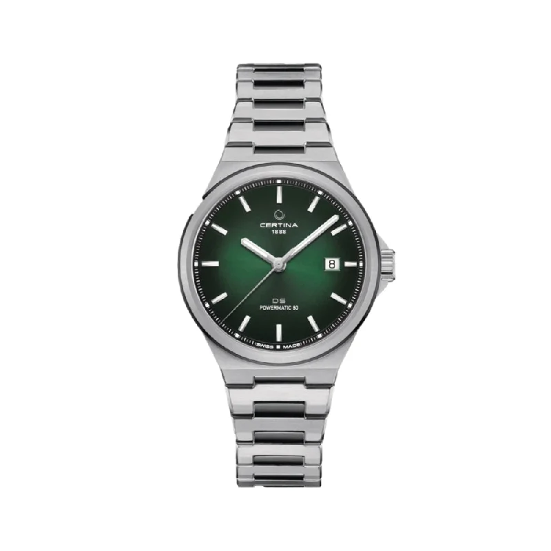 wristwatches for teens with sporty look -DS-7 Powermatic 80 Green Dial, 39 mm