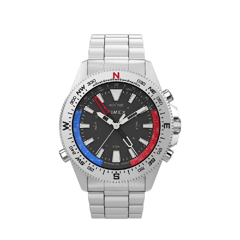 designer watches for men -Expedition North Tide-Temp-Compass  43mm Stainless Steel Band