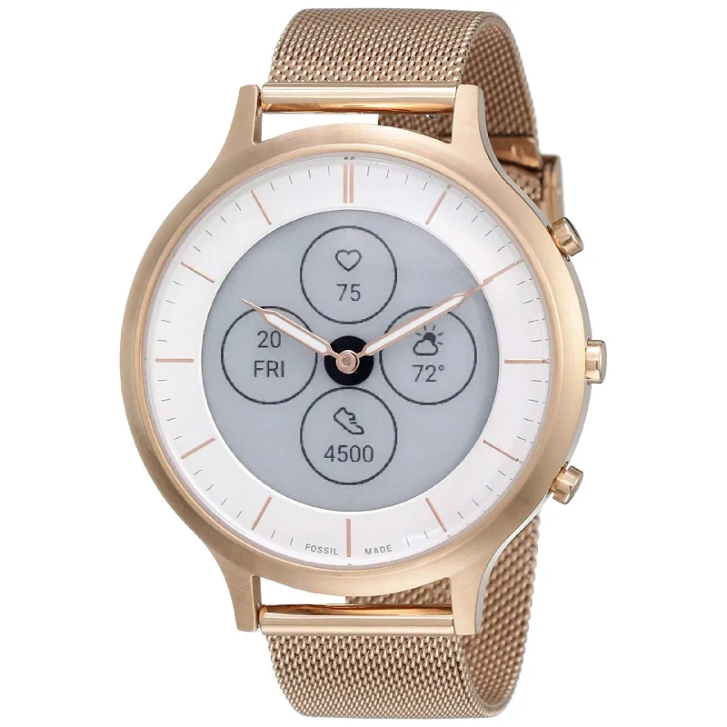 stylish watches for women with slim design -FOSSIL  Charter Hybrid HR Smart Watch for Women FTW7014