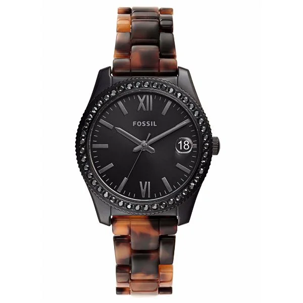 leather strap watches with date function -Scarlette Mini Analog Women