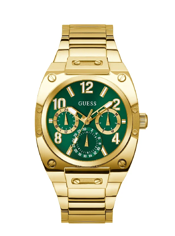 mens watches for formal wear -Gold Green Prodigy Watch