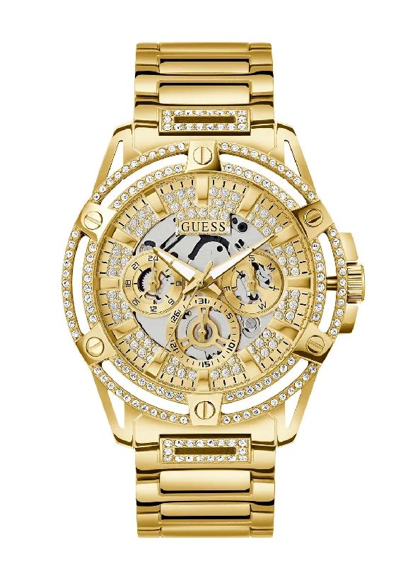 luxury smartwatches for women -Gold King Crystal Watch