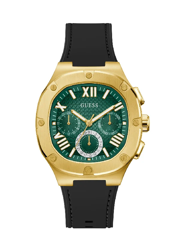 automatic watches for sale -Green Gold Headline Silicone Watch