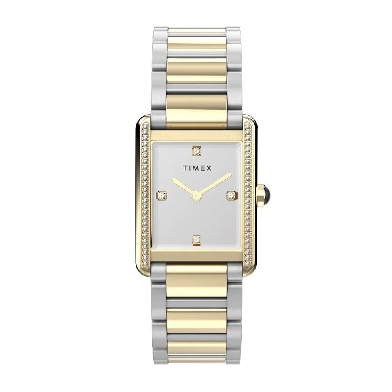 minimalistic watches for women -Hailey Date 24mm Stainless Steel Band