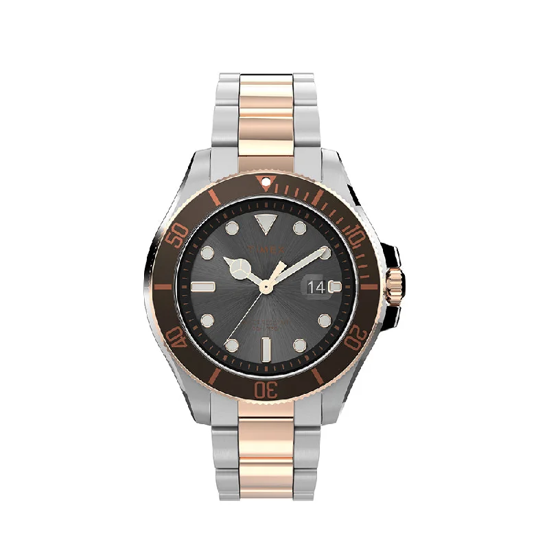 best mens watches for work -Harborside Coast Date 43mm Stainless Steel Band