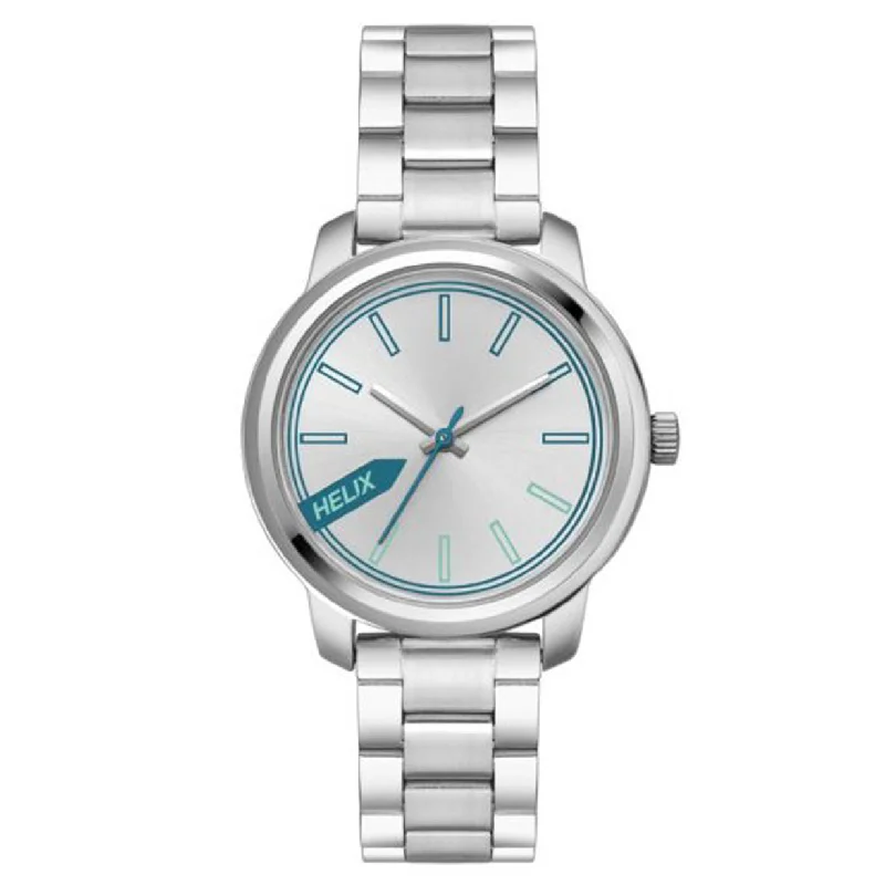 womens watches for casual wear -Helix Casual 35 mm Silver Dial