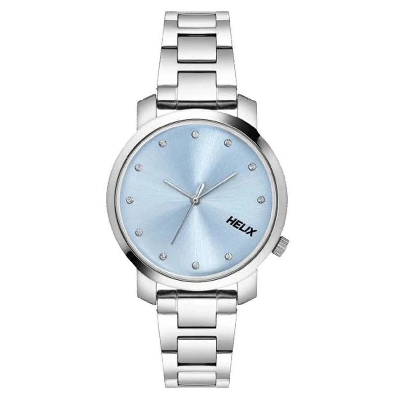 best women’s sports watches -Helix Light Blue Dial Stainless Steel Strap