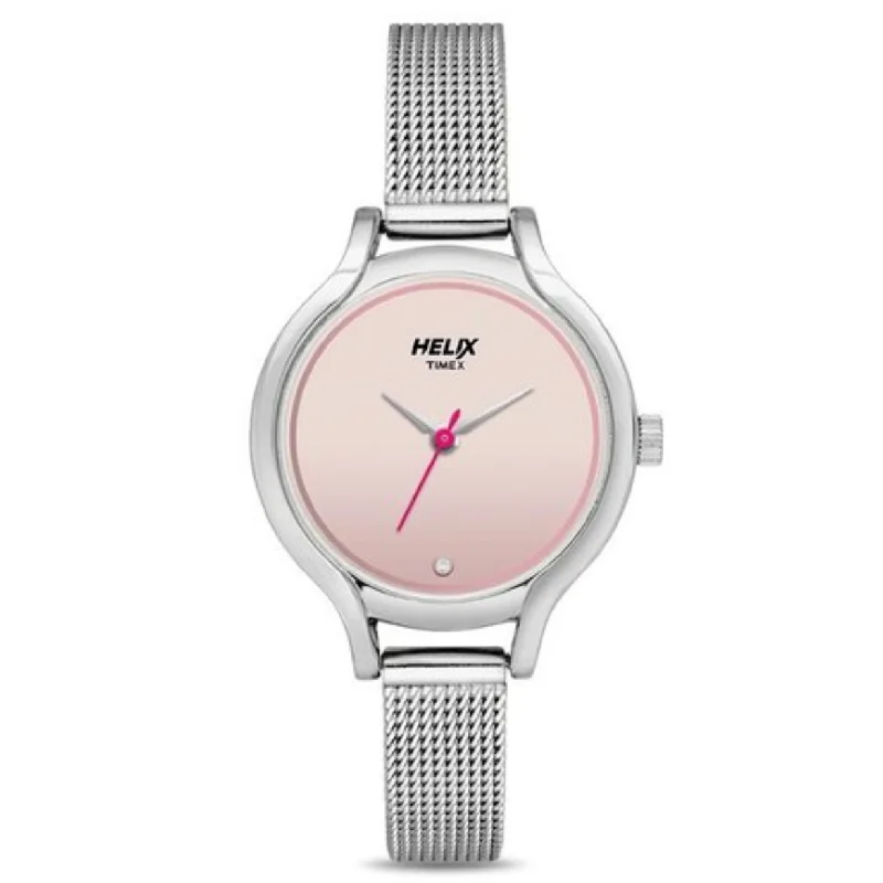 women’s fitness watches with heart rate sensor -Helix Light Pink Dial