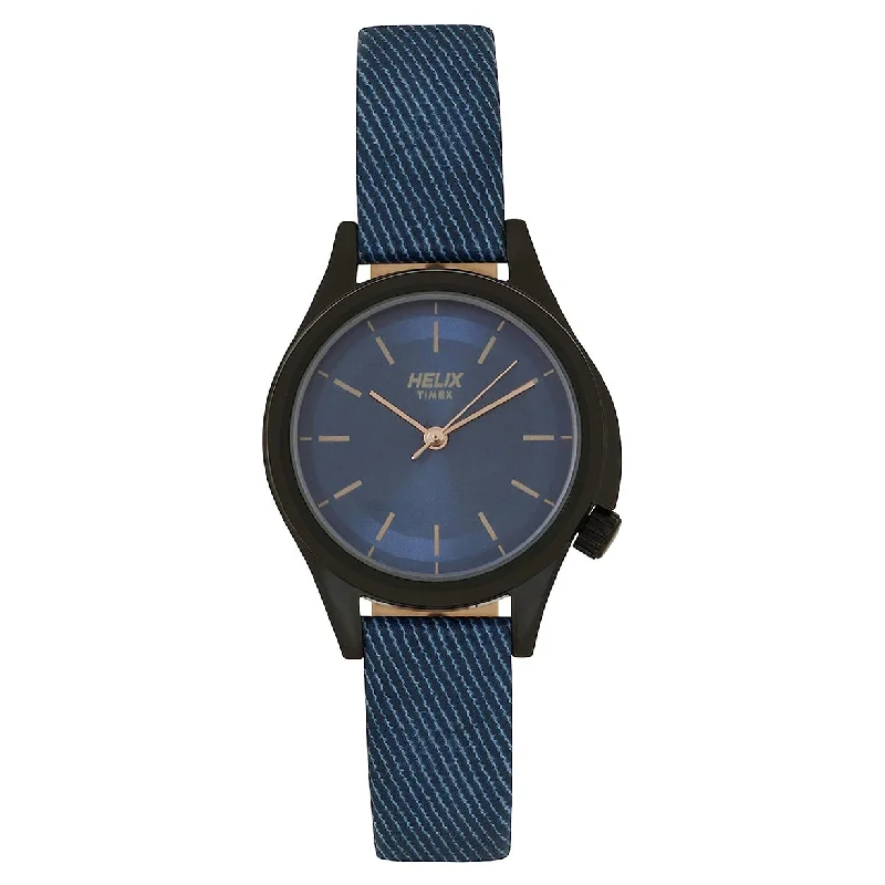 mens watches with date and time zone features -Helix Navy Dial