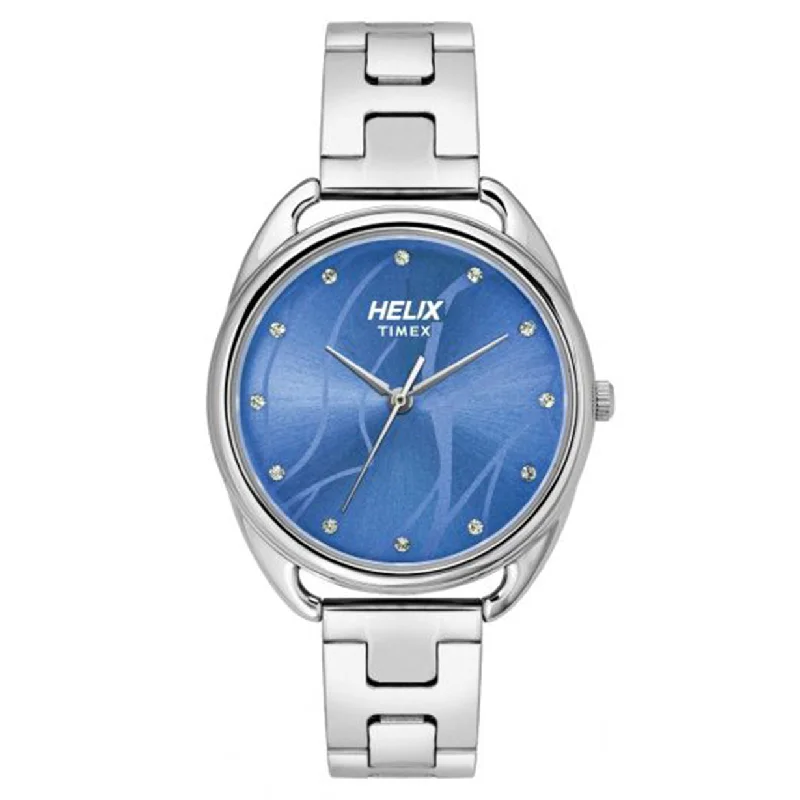 designer watches for men -Helix Trendy Blue & Silver