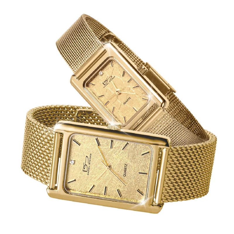 womens watches with fine craftsmanship -Heritage Gold Foil His & Hers Set