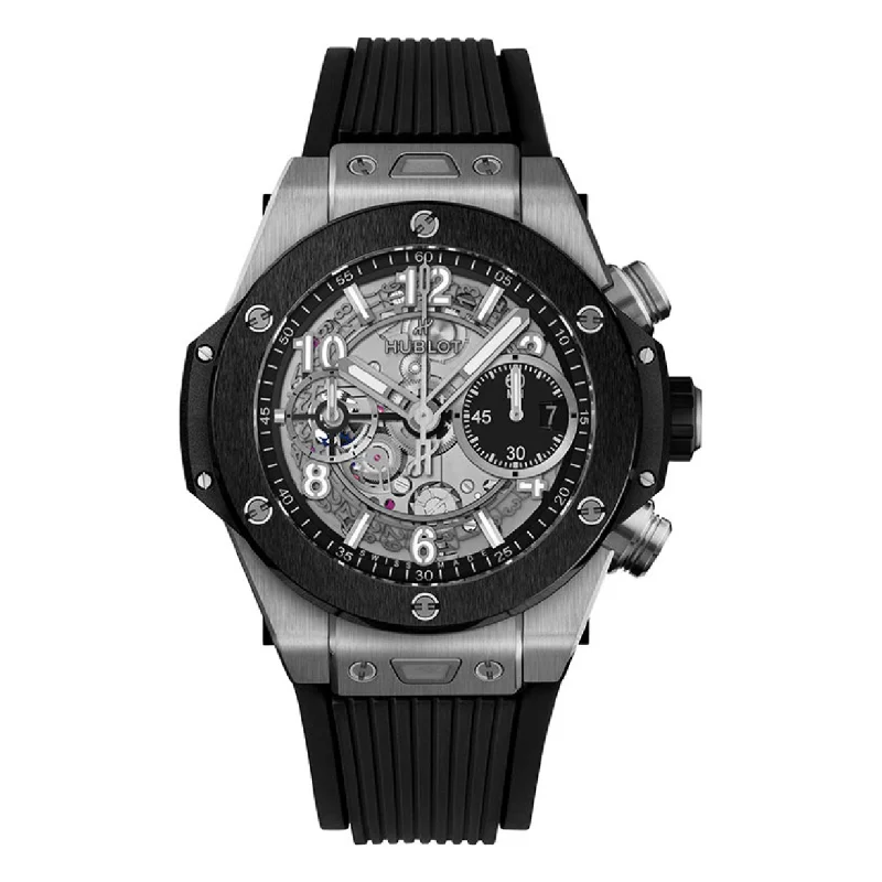 wristwatches for women with jewel accents -Hublot Big Bang Unico Titanium Ceramic Matte Black Dial 42 mm