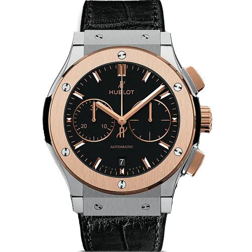 watches for men with big faces -Hublot Classic Fusion Black Dial 45mm