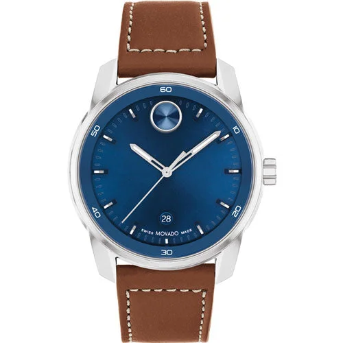 sporty wristwatches for men -Movado Bold Verso Blue Dial Men 42mm