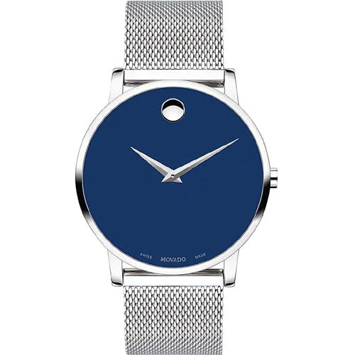 smartwatches with weather tracking features -Movado Museum Classic Blue Dial Men 40mm