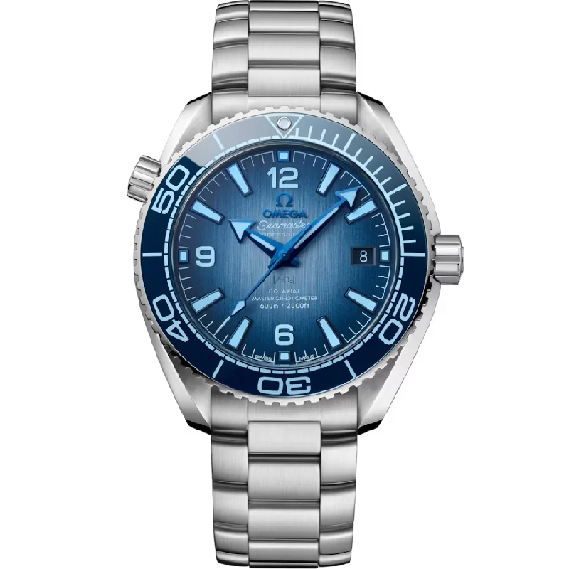 wristwatches for men with tactical design -Omega Seamaster Planet Ocean 600M Blue Dial Men 39.5MM