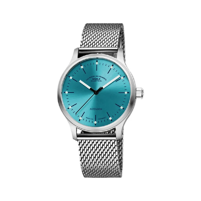 automatic watches for casual wear -Panova Turquoise Milanaise Bracelet