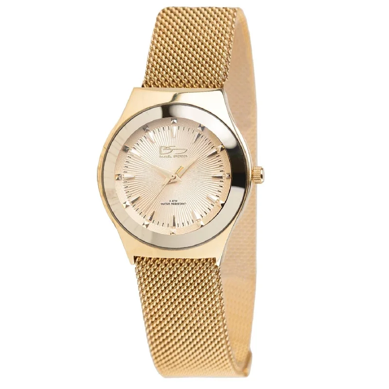 watches for women with simple designs -Rondo Milanese Magnetic Gold Ladies Watch