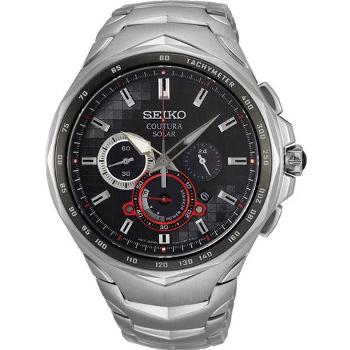 sports and fitness tracking smartwatches for men -Seiko Coutura Black Dial Men 45.5mm