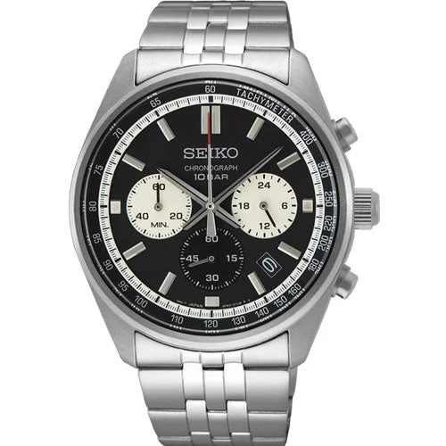 luxury watches for men -Seiko Dress Black Dial Men 41.5mm