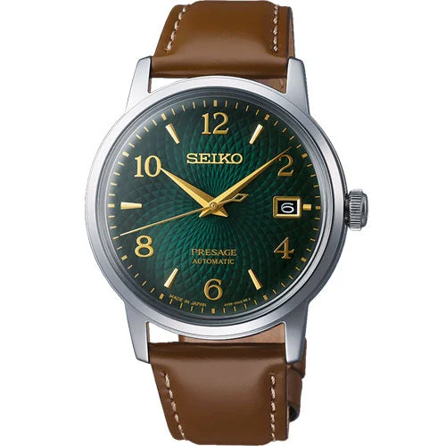 stylish wristwatches for men -Seiko Presage Green Dial Men 38.5mm