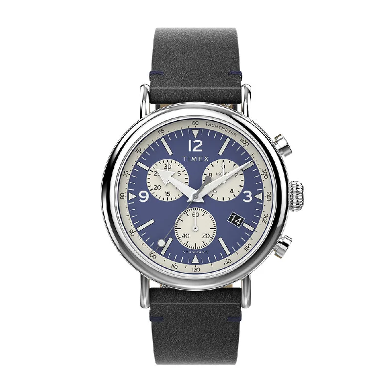 elegant wristwatches for women -Standard Chronograph 41mm Leather Band