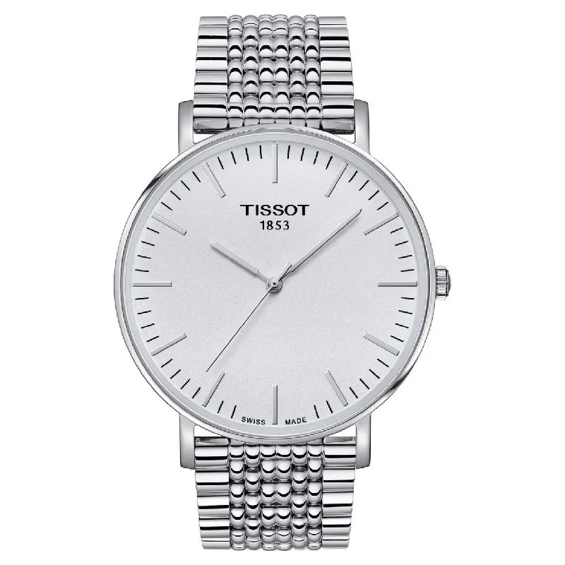 silver watches for women -Tissot T-Classic Silver Dial Men 42mm