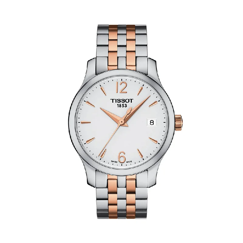 top watches for women with diamond accents -Tissot Tradition Lady T0632102203701 Women Watch