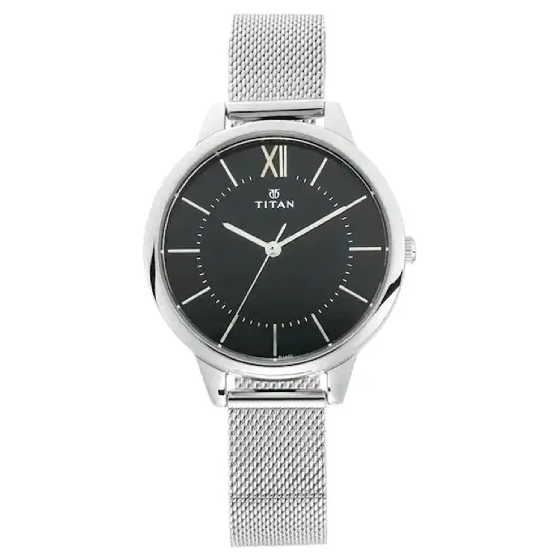 stainless steel watches for men -Workwear Analog Black & Silver