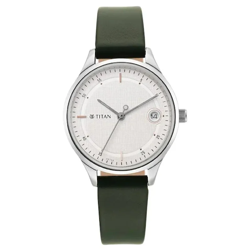 affordable watches for women -Workwear Silver Dial & Leather Strap